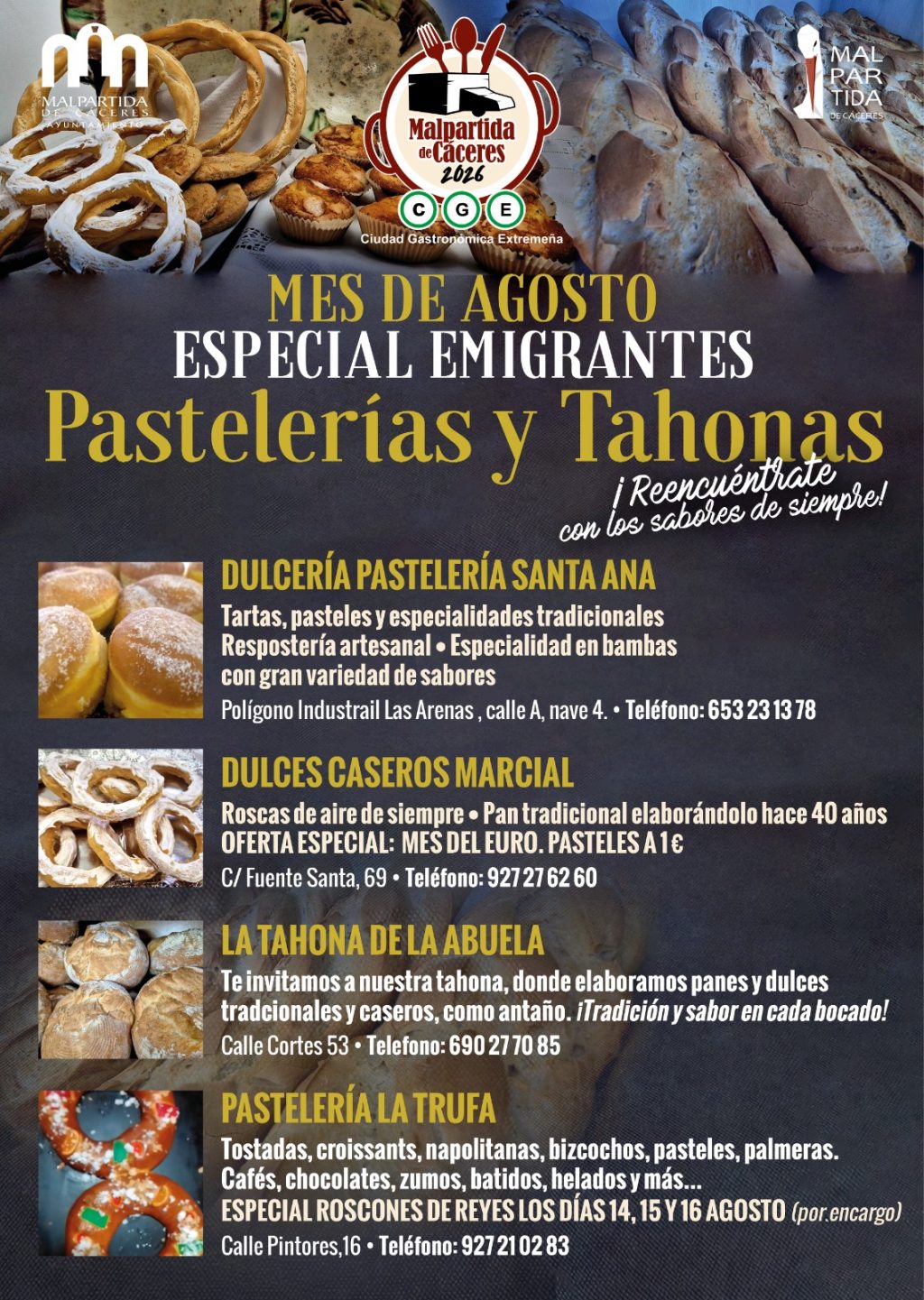 Pasteleria y Tahonas Mlapartidas de Cáceres